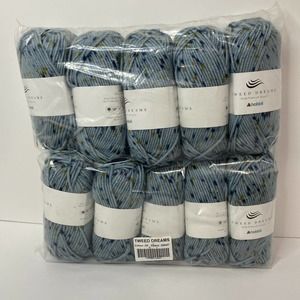 tweed dreams hobbii color misty blue Lot 04 636437 100% Premium Acrylic 10 Pack